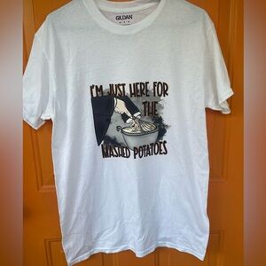 Fun Graphic Hand Made White Small Shirt